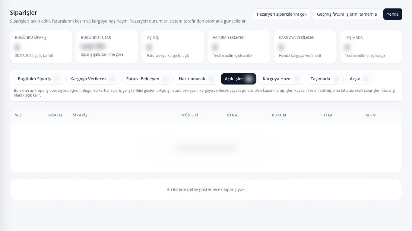 TIKON (Simurgh) ERP sipariş ekranı nasıl kullanılır? rehberi görseli